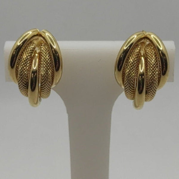 Orecchini oro 18 kt 2 colori Bottone a grappolo 4,10 gr | Gioiellitosti.it