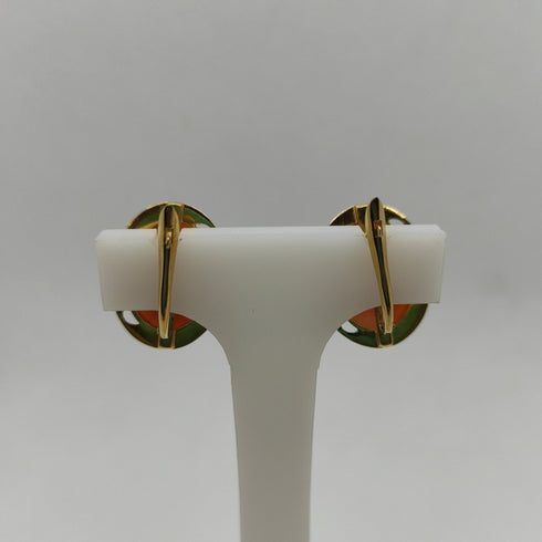 Orecchini oro 18 kt Bottone con cameo 7,00 gr | Gioiellitosti.it