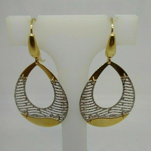 Orecchini oro 18 kt Donna 2 colori pendenti 3,60 gr | Gioiellitosti.it