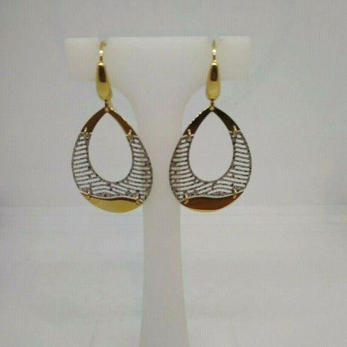 Orecchini oro 18 kt Donna 2 colori pendenti 3,60 gr | Gioiellitosti.it