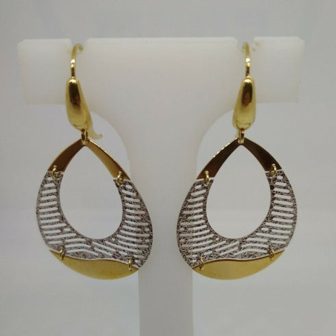 Orecchini oro 18 kt Donna 2 colori pendenti 3,60 gr | Gioiellitosti.it