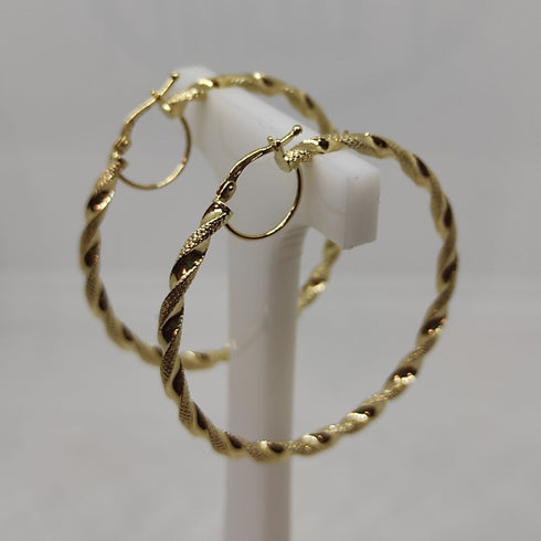 Orecchini oro 18 kt Donna Cerchi torchon 3,90 gr | Gioiellitosti.it