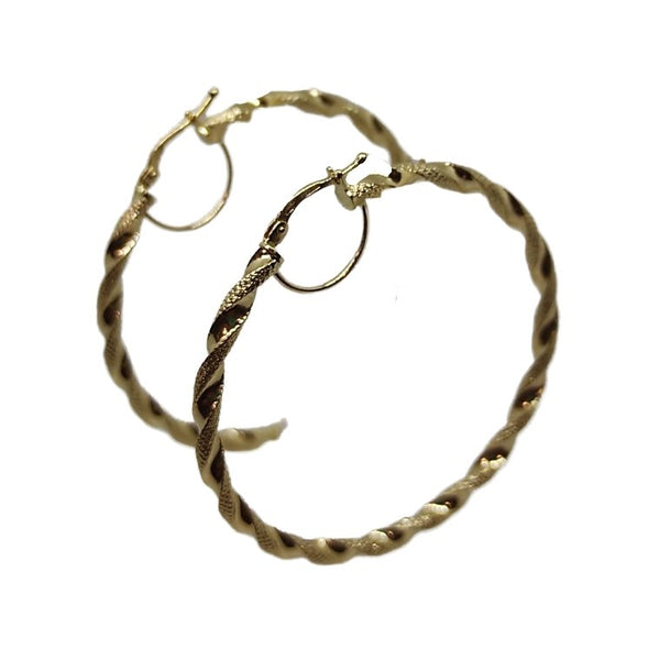 Orecchini oro 18 kt Donna Cerchi torchon 3,90 gr | Gioiellitosti.it