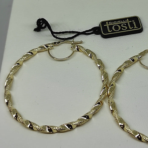 Orecchini oro 18 kt Donna Cerchi torchon 3,90 gr | Gioiellitosti.it