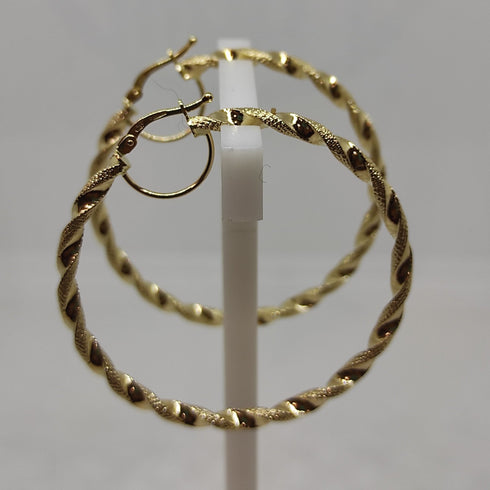 Orecchini oro 18 kt Donna Cerchi torchon 3,90 gr | Gioiellitosti.it