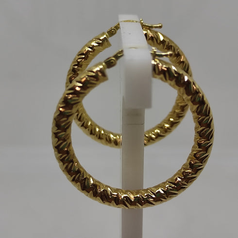 Orecchini oro 18 kt Donna Cerchi torchon 4,70 gr | Gioiellitosti.it