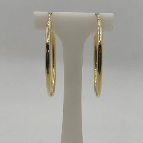 Orecchini oro 18 kt Donna cerchio liscio 4,00 gr | Gioiellitosti.it