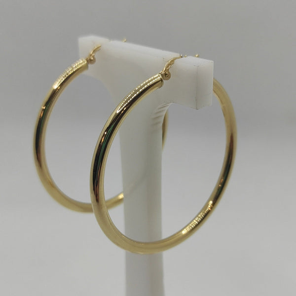 Orecchini oro 18 kt Donna cerchio liscio 4,00 gr | Gioiellitosti.it