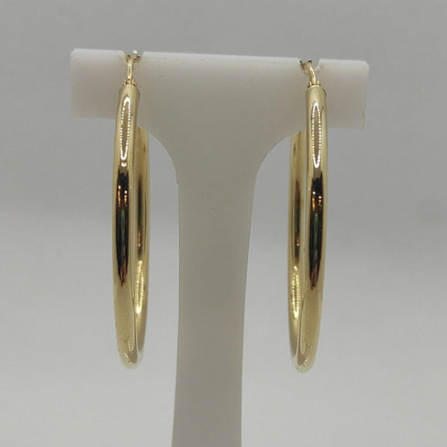 Orecchini oro 18 kt Donna cerchio liscio 4,00 gr | Gioiellitosti.it