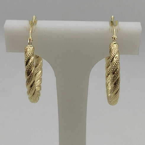 Orecchini oro 18 kt donna cerchio torchon 2,50 gr | Gioiellitosti.it