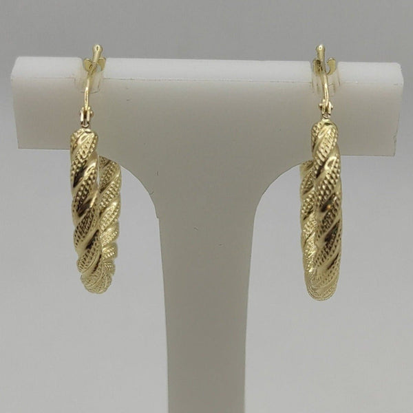 Orecchini oro 18 kt donna cerchio torchon 2,50 gr | Gioiellitosti.it