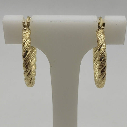 Orecchini oro 18 kt donna cerchio torchon 2,50 gr | Gioiellitosti.it