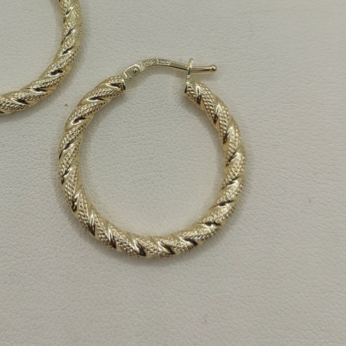 Orecchini oro 18 kt donna cerchio torchon 2,50 gr | Gioiellitosti.it