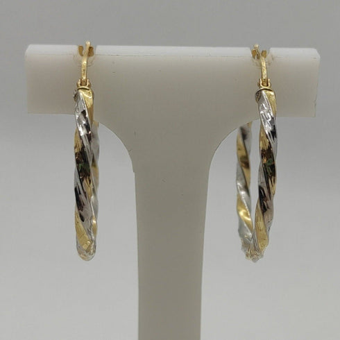 Orecchini oro 18 kt donna cerchio torchon 3,00 gr | Gioiellitosti.it