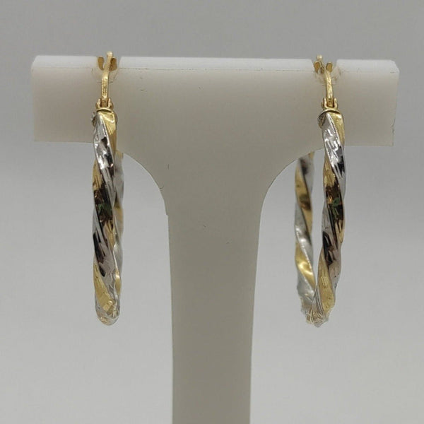 Orecchini oro 18 kt donna cerchio torchon 3,00 gr | Gioiellitosti.it