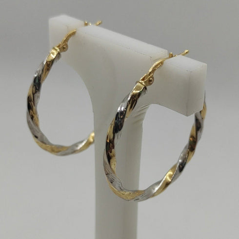 Orecchini oro 18 kt donna cerchio torchon 3,00 gr | Gioiellitosti.it