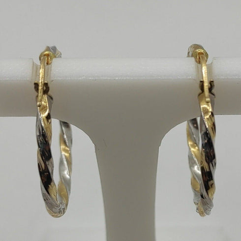 Orecchini oro 18 kt donna cerchio torchon 3,00 gr | Gioiellitosti.it