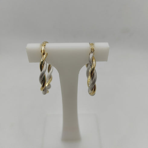 Orecchini oro 18 kt donna cerchio torchon 3,50 gr | Gioiellitosti.it