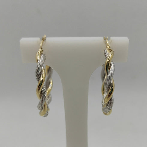 Orecchini oro 18 kt donna cerchio torchon 3,50 gr | Gioiellitosti.it