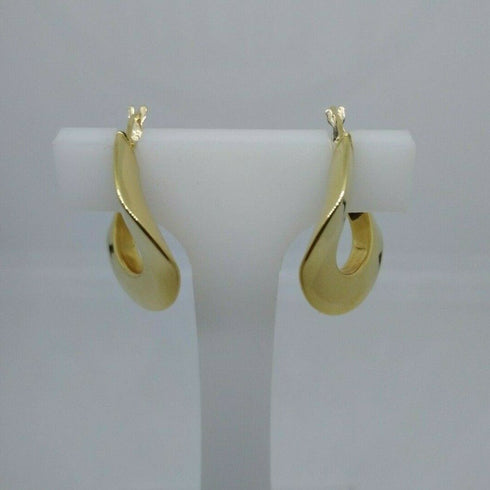 Orecchini oro 18 kt donna modello cerchio piatto 3,70 gr | Gioiellitosti.it