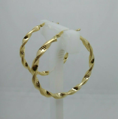 Orecchini oro 18 kt Donna modello cerchio torchon 3,10 gr | Gioiellitosti.it