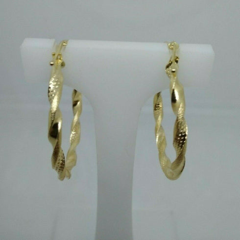 Orecchini oro 18 kt Donna modello cerchio torchon 3,10 gr | Gioiellitosti.it