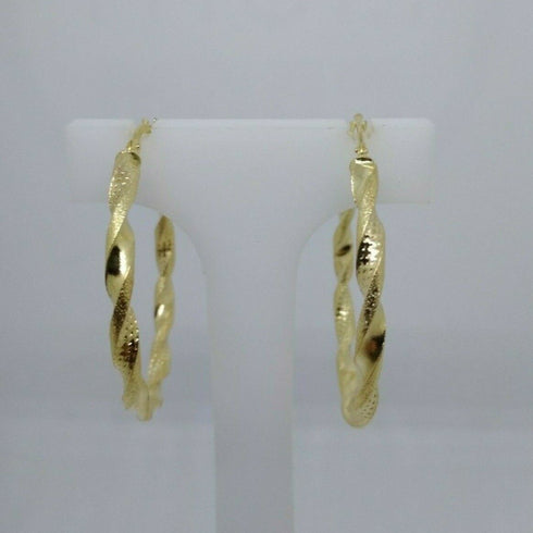Orecchini oro 18 kt Donna modello cerchio torchon 3,10 gr | Gioiellitosti.it