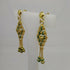 Orecchini oro 18 kt Donna pendenti rombo pietra verde 5,00 gr | Gioiellitosti.it