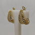 Orecchini oro 18 kt Giallo e Bianco Semicerchio traforato 6,20 gr | Gioiellitosti.it