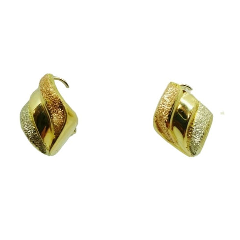 Orecchini oro 18 kt giallo lucido satinato clips 5,60 gr | Gioiellitosti.it