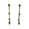 Orecchini oro 18 kt pendenti 2 con pietre verdi colori 4,20 gr | Gioiellitosti.it