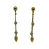Orecchini oro 18 kt pendenti 2 con pietre verdi colori 4,20 gr | Gioiellitosti.it