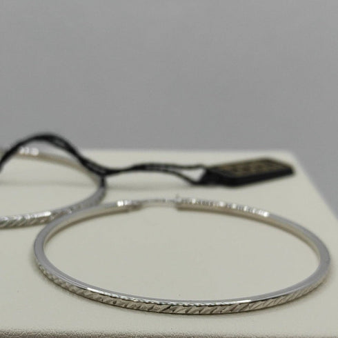 Orecchini oro bianco 18 kt Cerchio grande 5,90 gr | Gioiellitosti.it