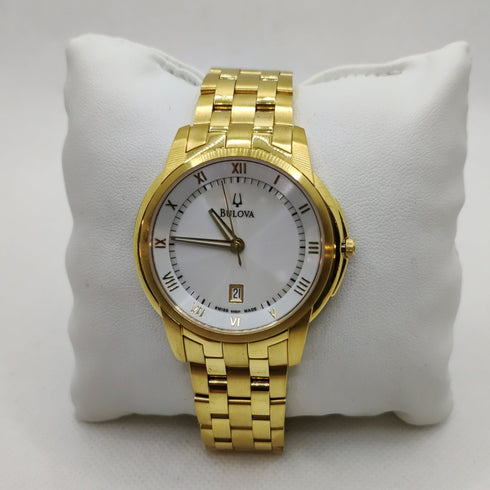 Orologio Bulova 64B21 Swiss Made Sottile Oro | Gioiellitosti.it