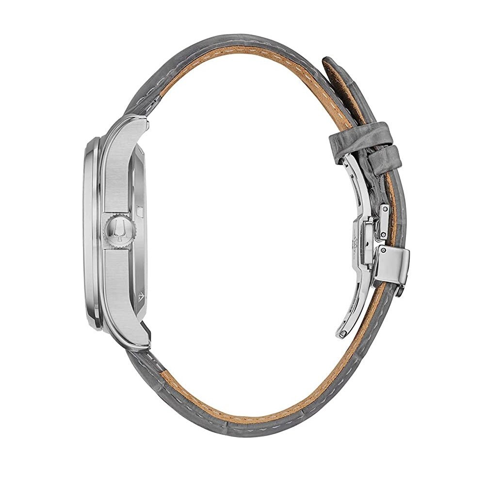Bulova Wilton Uomo Automatico: Eleganza Nera Con Cassa In Acciaio E Cinturino In Pelle, Impermeabile 10 Atm - 3