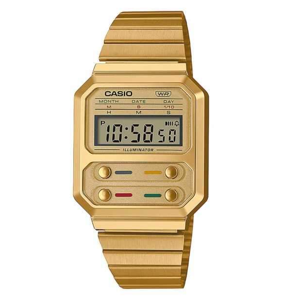 Casio Vintage A100WEG-9AEF Orologio Digitale multifunzione oro Unisex | Gioiellitosti.it