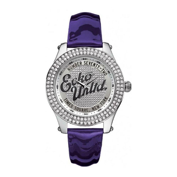 Orologio donna Marc Ecko E10038M3 cassa 39 mm cristalli brillanti argento viola | Gioiellitosti.it