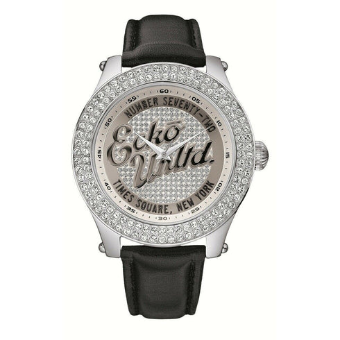 Orologio donna Marc Ecko E15078G1 grande cassa 48mm cristalli brillanti nero | Gioiellitosti.it