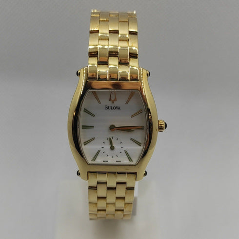 Orologio donna oro 18k bracciale maglia Bulova 60L107 Swiss Made | Gioiellitosti.it