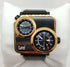 orologio doppio orario acciaio rose pelle nero Lee LEF-M116DRL1-17 | Gioiellitosti.it