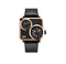 orologio doppio orario acciaio rose pelle nero Lee LEF-M116DRL1-17 | Gioiellitosti.it