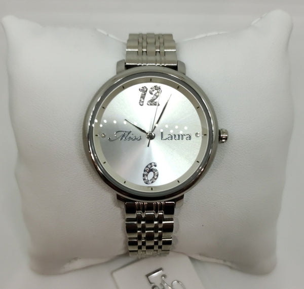Orologio Laura Biagiotti quadrante silver bracciale acciaio MLWNOE333 | Gioiellitosti.it