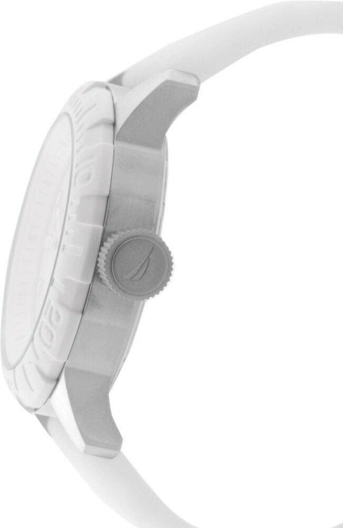 Orologio Unisex Nautica A09603G WR 100M acciaio cinturino gomma bianco | Gioiellitosti.it