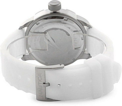 Orologio Unisex Nautica A09603G WR 100M acciaio cinturino gomma bianco | Gioiellitosti.it