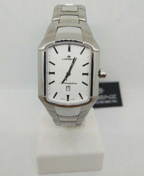 Orologio uomo acciaio piatto Lorenz 026087AA Swiss Made Montenapoleone | Gioiellitosti.it