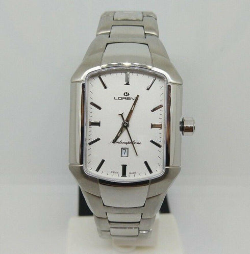 Orologio uomo acciaio piatto Lorenz 026087AA Swiss Made Montenapoleone | Gioiellitosti.it