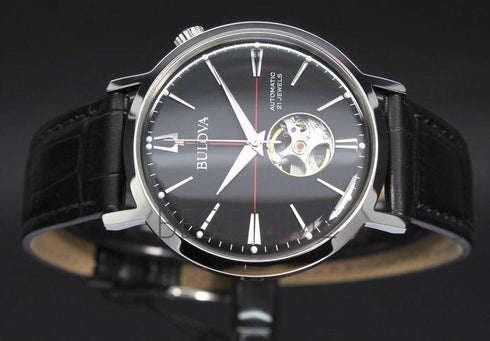 Orologio Uomo Automatico Bulova 96A201 Pelle Nero | Gioiellitosti.it