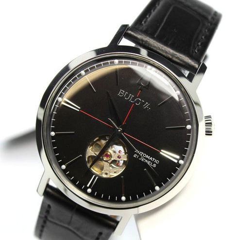 Orologio Uomo Automatico Bulova 96A201 Pelle Nero | Gioiellitosti.it