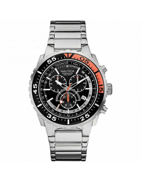 Orologio uomo cronografo Nautica A16656G cassa bracciale acciaio datario | Gioiellitosti.it