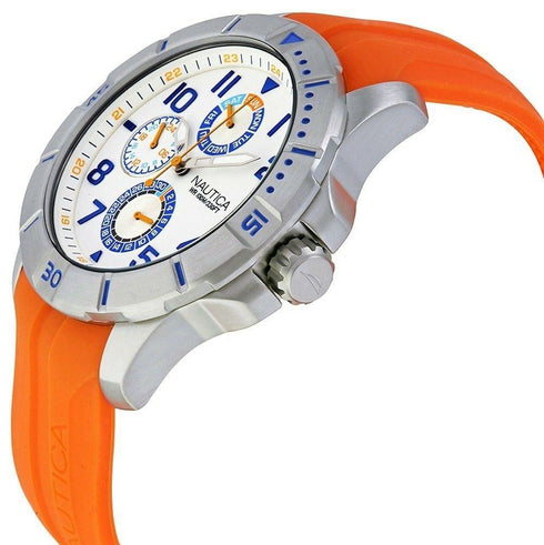 Orologio uomo Nautica NAI12507G scuba WR 100M acciaio cinturino gomma day date | Gioiellitosti.it